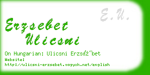 erzsebet ulicsni business card